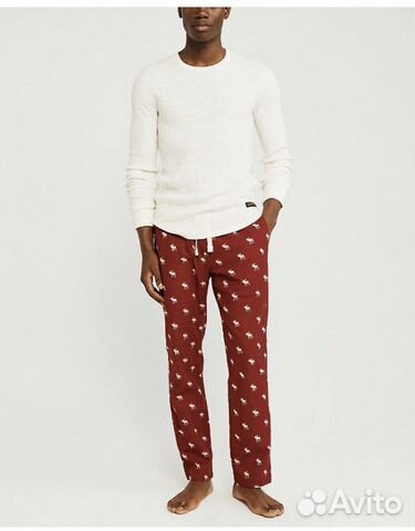 Abercrombie Fitch спорт штаны красные с лосями Abercrombie Fitch спорт штаны красные с лосями