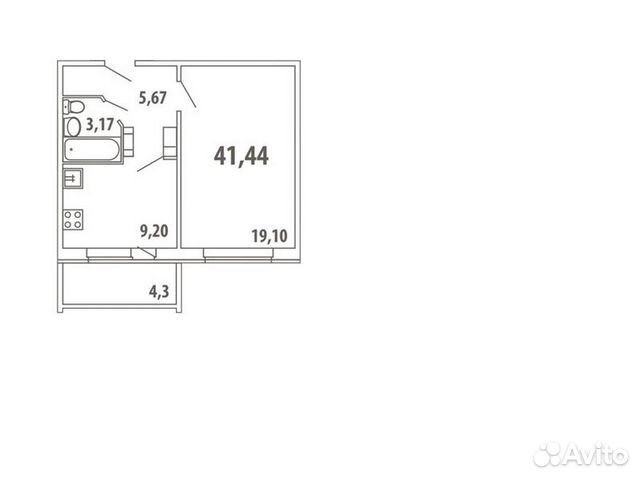 1-к квартира, 41.4 м², 7/10 эт. 1-к квартира, 41.4 м², 7/10 эт.