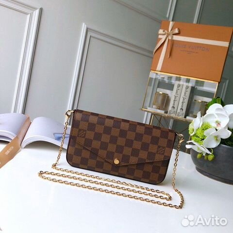 Клатч Louis Vuitton Felicie N63032 коричневый Клатч Louis Vuitton Felicie N63032 коричневый