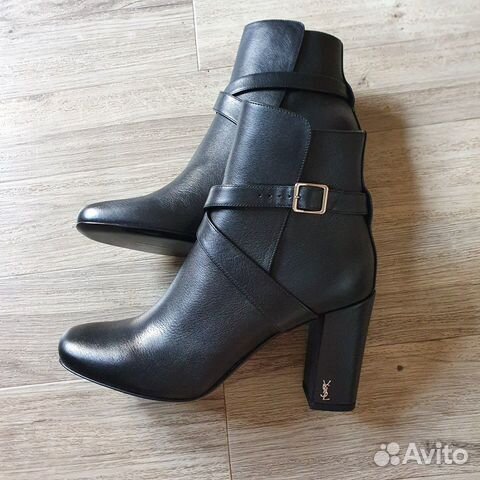 Ботинки YSL на устойчивом каблуке