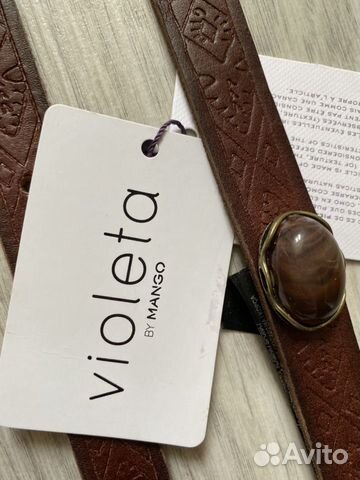 Ремень Mango, кожа, размер М