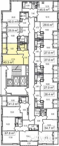 1-к квартира, 40.3 м², 10/25 эт. 1-к квартира, 40.3 м², 10/25 эт.