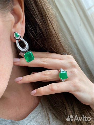 Серьги и кольцо Graff Графф Серебро Серьги и кольцо Graff Графф Серебро