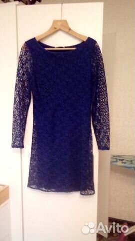 Платье 48 L, ажурное, синее, oasis Платье 48 L, ажурное, синее, oasis