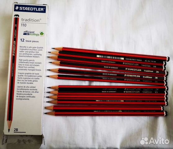 Набор простых карандашей 12 штук 2B Staedtler trad