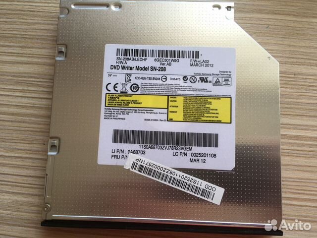 DVD-RW привод для ноутбука Samsung SN-208 12.7 мм DVD-RW привод для ноутбука Samsung SN-208 12.7 мм