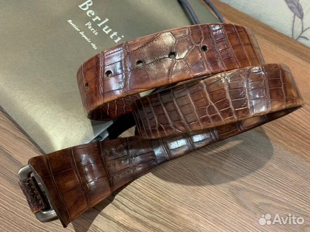 Berluti Limited мужской ремень крокодил новый Berluti Limited мужской ремень крокодил новый