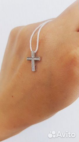 Золотой крестик с бриллиантами