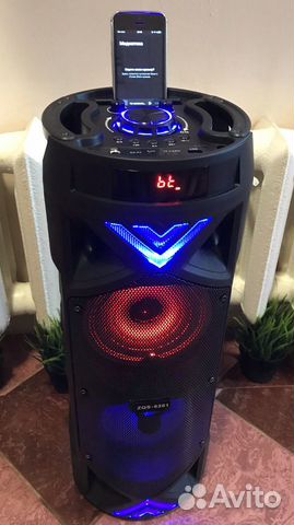 Колонка блютуз BT караоке портативная aux fm радио