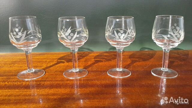 Набор рюмок, графин (тонкое стекло), СССР