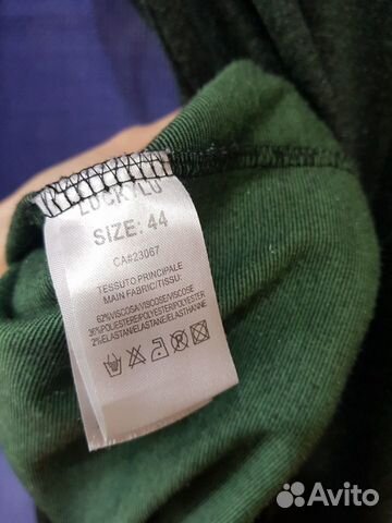 Платье с длинным рукавом, 44 (М), зелёное