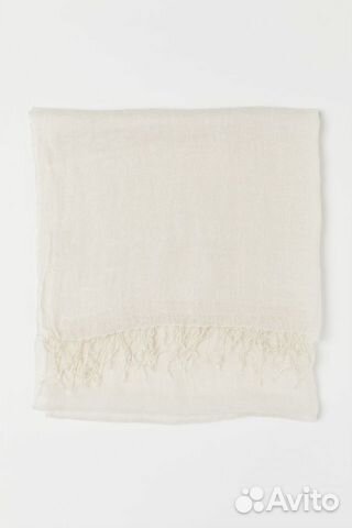 Льняной шарф H&M, белый