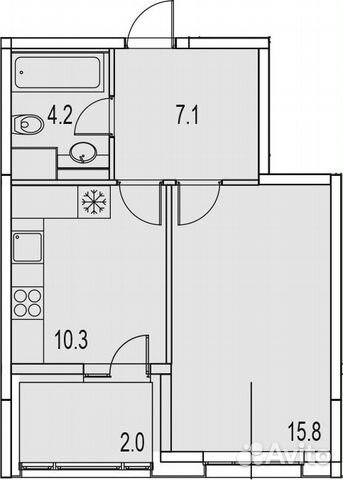 1-к квартира, 39.4 м², 9/13 эт.