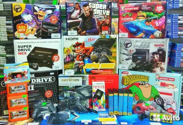 Sega Dendy приставки из 90х с играми 8 / 16 Bit