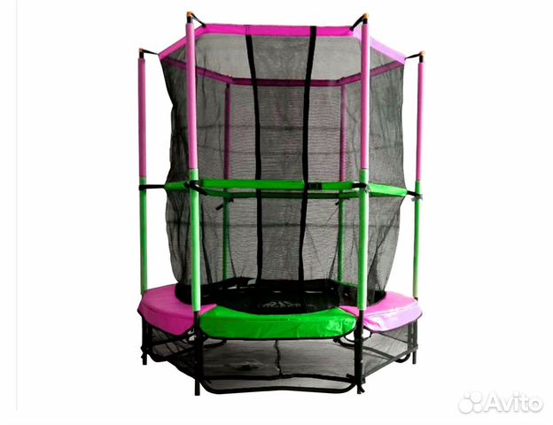 Детский батут с защитной сеткой новый