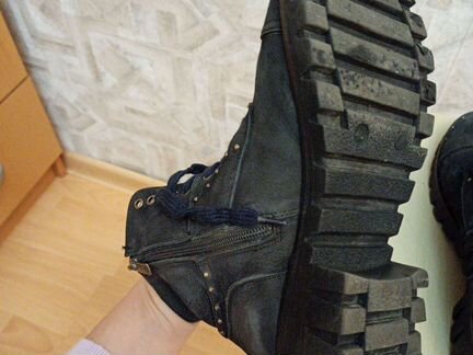 Зимние женские ботинки нубук