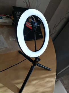 Кольцевая лампа (свет) 26см +тринога, селфи. Новая