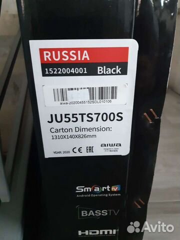 Телевизор aiwa 55дюймов 4К, андройд