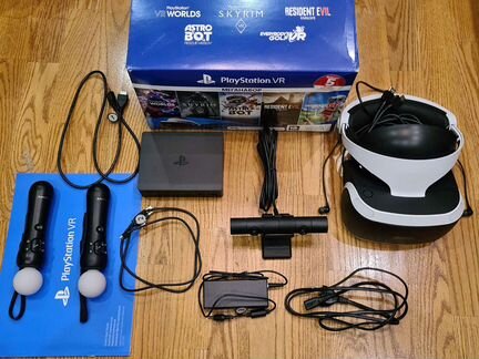 Vr ps4 v2 меганабор + камера v2 +адаптер как новый
