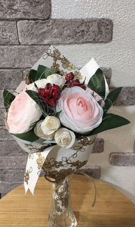 Букетик «Нежность» с конфетами.Подарок