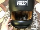 Боксерский шлем с бампером green hill