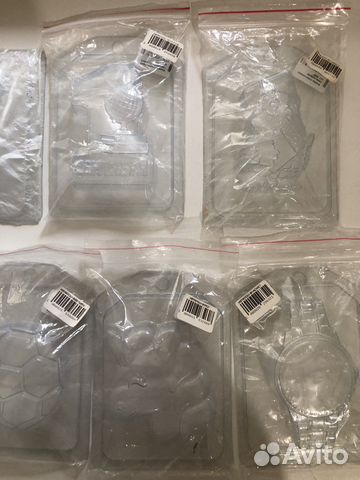 Новые пластиковые формы для мыла и шоколада 6шт