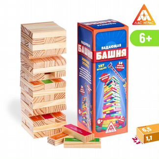 Падающая башня Дженга с фантами