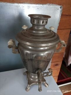 Самовар электрический 3л с подносом Краник