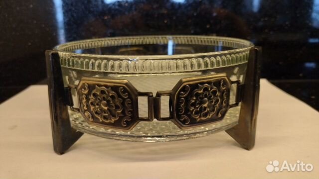 Ваза, конфетница.стекло, металл СССР