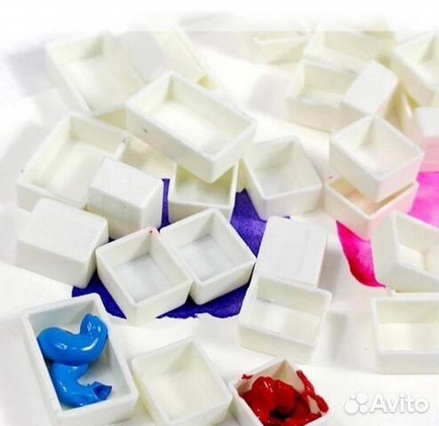 Новые пустые полукюветы и кюветы для акварели