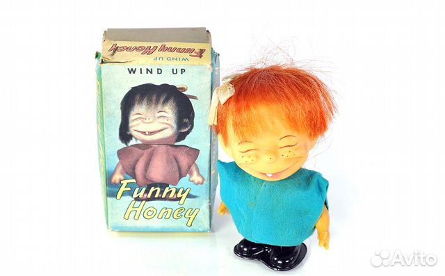 Антикварная винтажная японская кукла Funny Honey