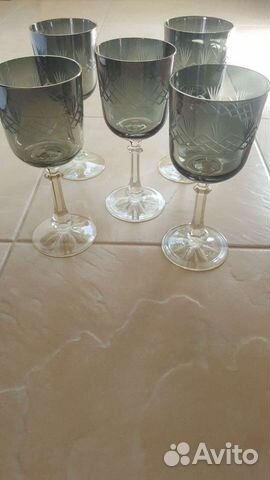 Хрустальные фужеры 5шт