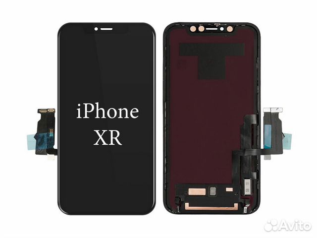 Дисплей для iPhone XR + тачскрин черный с рамкой