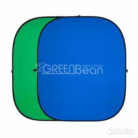 Двухсторонний тканевый фон хромакей GreenBean Twis