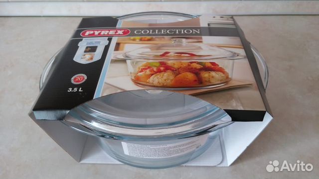 Новая кастрюля 3,5л +крышка стекло термостойкое