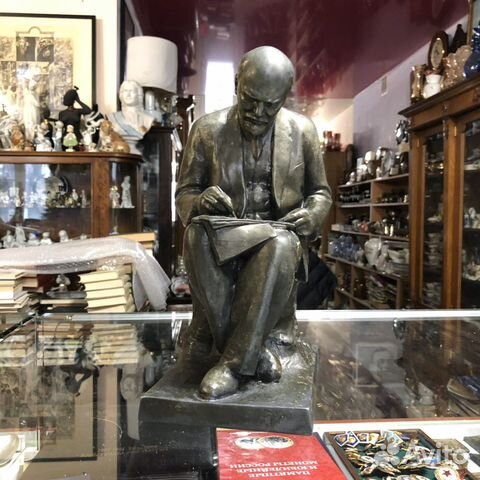 Скульптура Ленин. Силумин