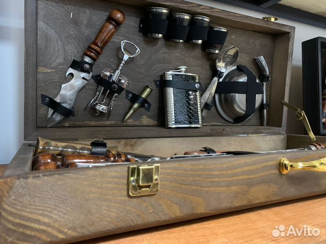 Набор Шампуров в большом кейсе Цельное дерево