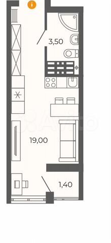 Квартира-студия, 23,9 м², 15/26 эт.