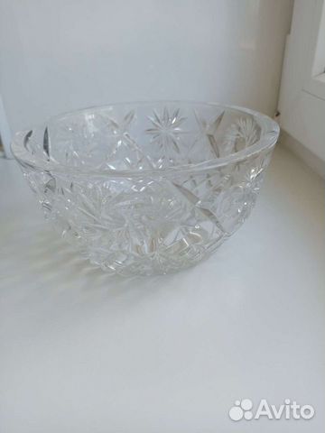 Большая хрустальная ваза салатник