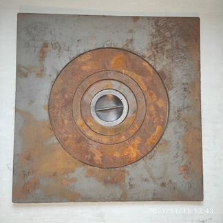 Плита чугунная на печь под казан 60х60. Печное лит