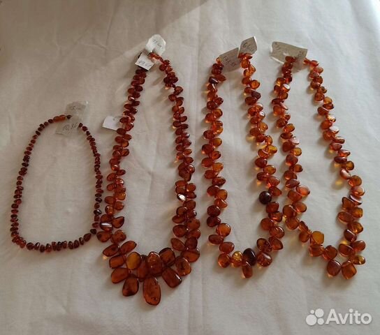 Янтарные бусы натуральные. Цены от 700 р
