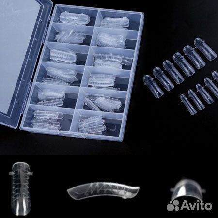 Верхние формы для наращивания с изгибом, 120шт/уп