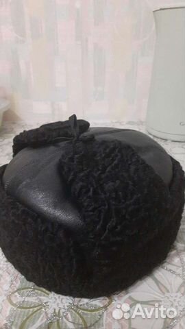 Мужская шапка кожаная натуральная