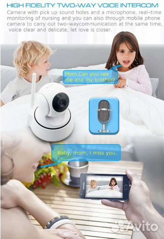 WiFi Видеоняня с вращением и звуком - новая