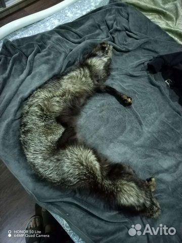 Меховой воротник чернобурка