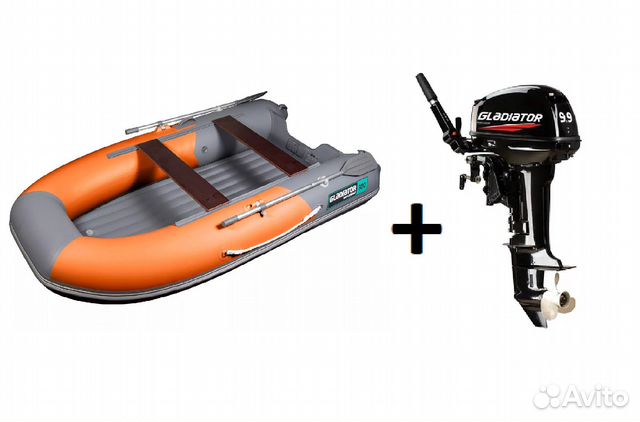 Мотор Gladiator 9.9 + Лодка Gladiator E330S