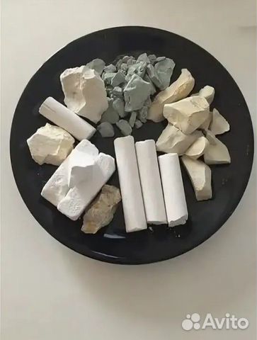 Пищевой, природный мел и глина