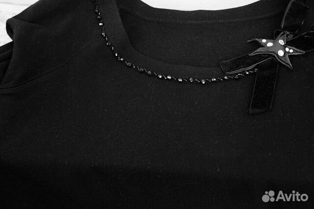 Черная кашемировая женская блузка. Италия. Darling