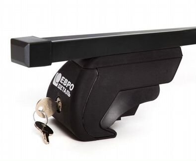 Багажник Евродеталь на рейлинги. Сталь с замком