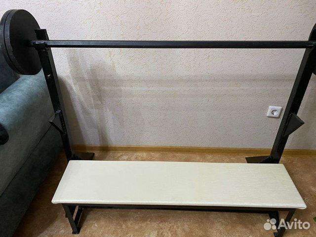 Штанга гриф блины и скамья